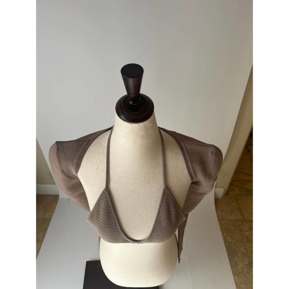 Ser.o.ya Dahlia Bikini Top and Shrug Set in Brown - Picture 9 of 13
